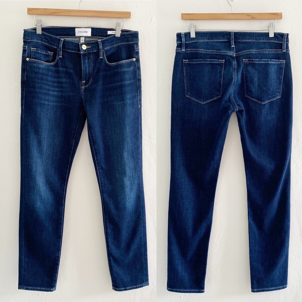 Frame Denim Le Garçon Mid Rise Tularosa Wash Jeans Size 26 EUC